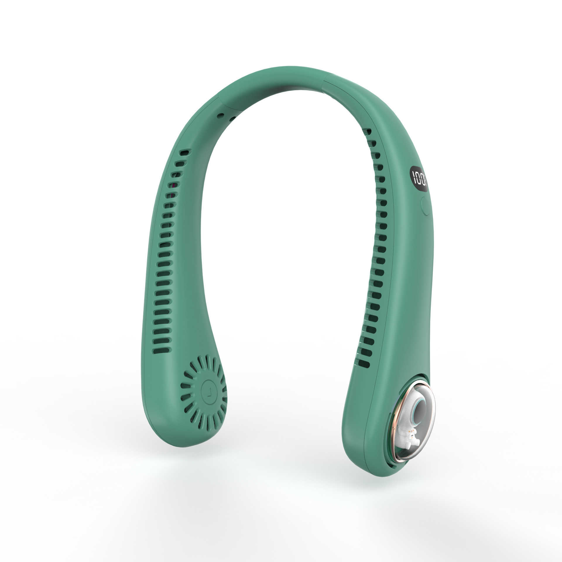 Ventilador pequeño con cuello colgante cuidadosamente seleccionado, potente sin hojas, silencioso, portátil, ligero, ajuste de tres velocidades, enfriamiento, ventilador con cuello colgante sin hojas