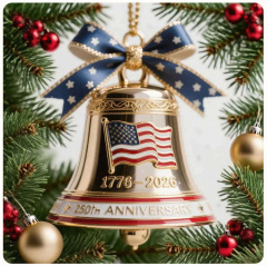 跨境新品 250th Anniversary Bell Ornament