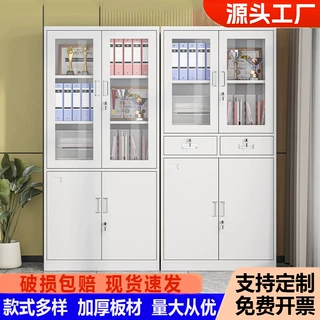 定制中二屉办公室资料档案书柜家用置物带锁抽屉钢制收纳储物柜子