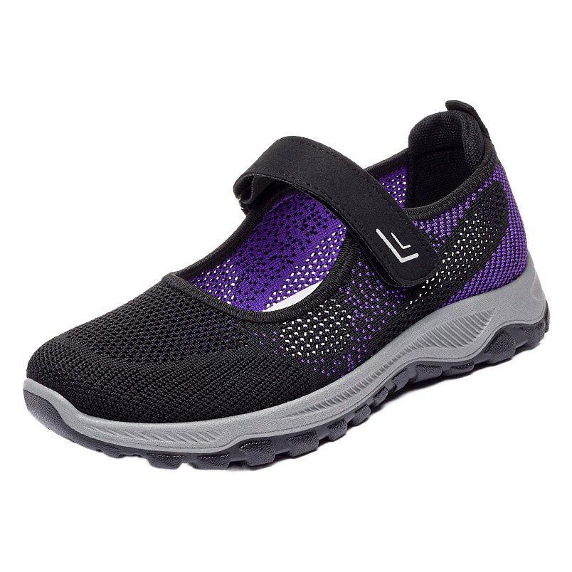 Женские повседневные универсальные дышащие туфли 2026 года, новая модель, производитель, дропшиппинг TikTok, на липучке, с мягкой подошвой, для ходьбы