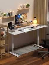 批发手动现代简约办公桌站立式电脑升降桌手摇写字台书桌工作桌