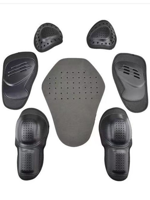 Protector de motocicletas de carreras de motocicletas anti-caída protector incorporado 7 piezas de cubierta de espalda rodilla protector de pecho protector de codos protector de hombros