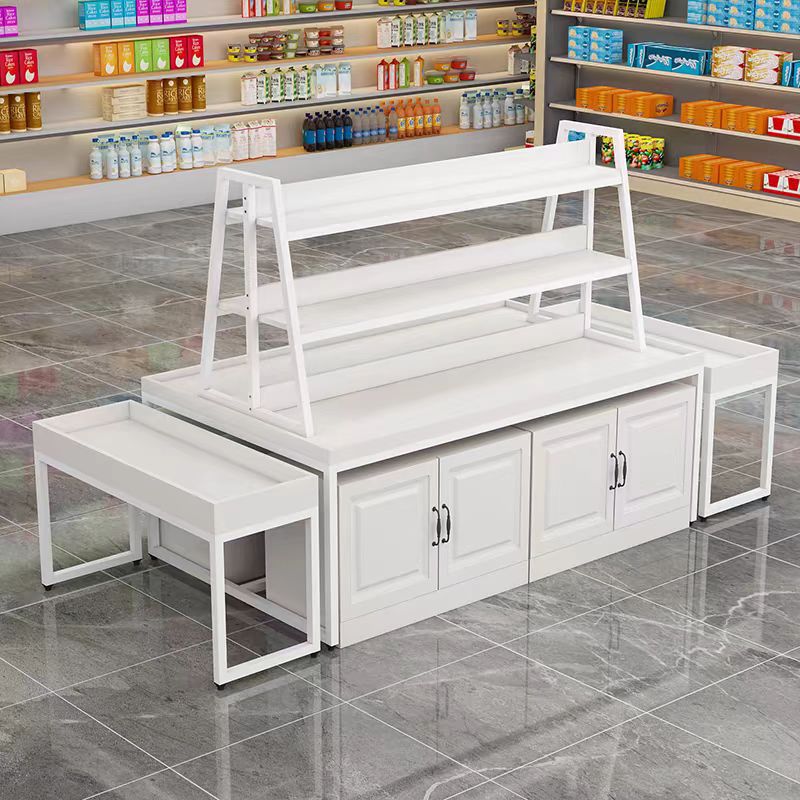 店铺中岛展示柜商场堆头零食促销台母婴店化妆品中岛货架展示摆台