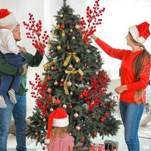 圣诞浆果插枝仿真浆果串花藤配件圣诞树红果挂件红浆果圣诞冬青果