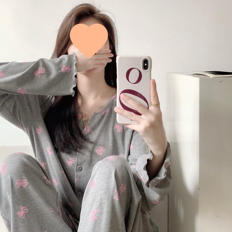 韩系睡衣女甜美风碎花2025新款春秋宿舍简约风长袖长裤家居服套装|undefined