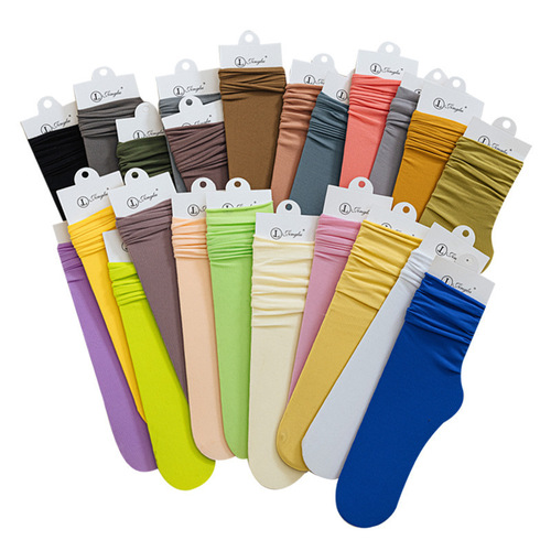 Summer Thin Ice Silk Socks for Women: Cool, Breathable, Velvet Postpartum Socks with a Minimalist Design, Made from Ice-Silk Material