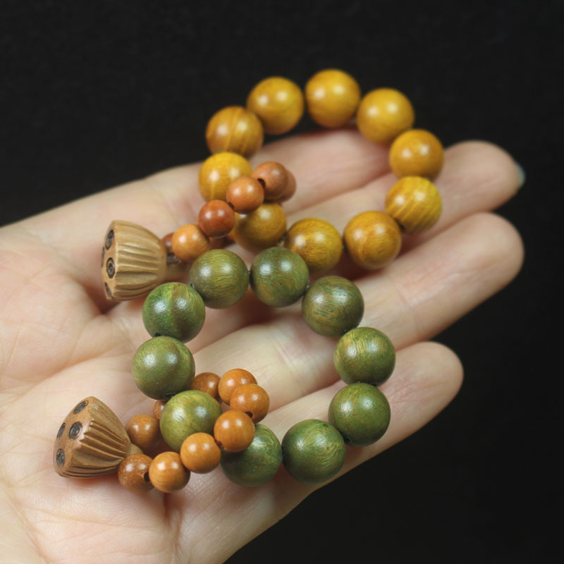 绿檀金丝檀小手捻莲蓬指尖文玩手串男女绕指柔佛珠念珠饰品批发