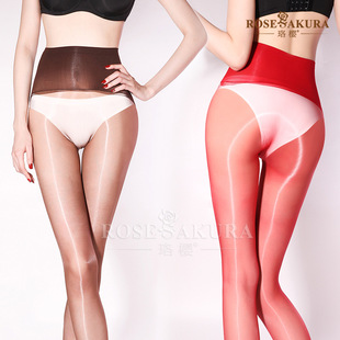 Luoying Aurora 360 Seamless Pantyhose Women's Ultra-thin Oil-glossy Silk Smooth Tip Transparent Shaped Pantyhose 8417
