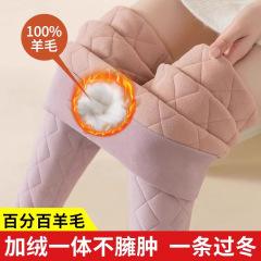 冬季特厚羊毛保暖打底裤东北防寒高腰高弹紧身加绒加厚内穿棉裤女