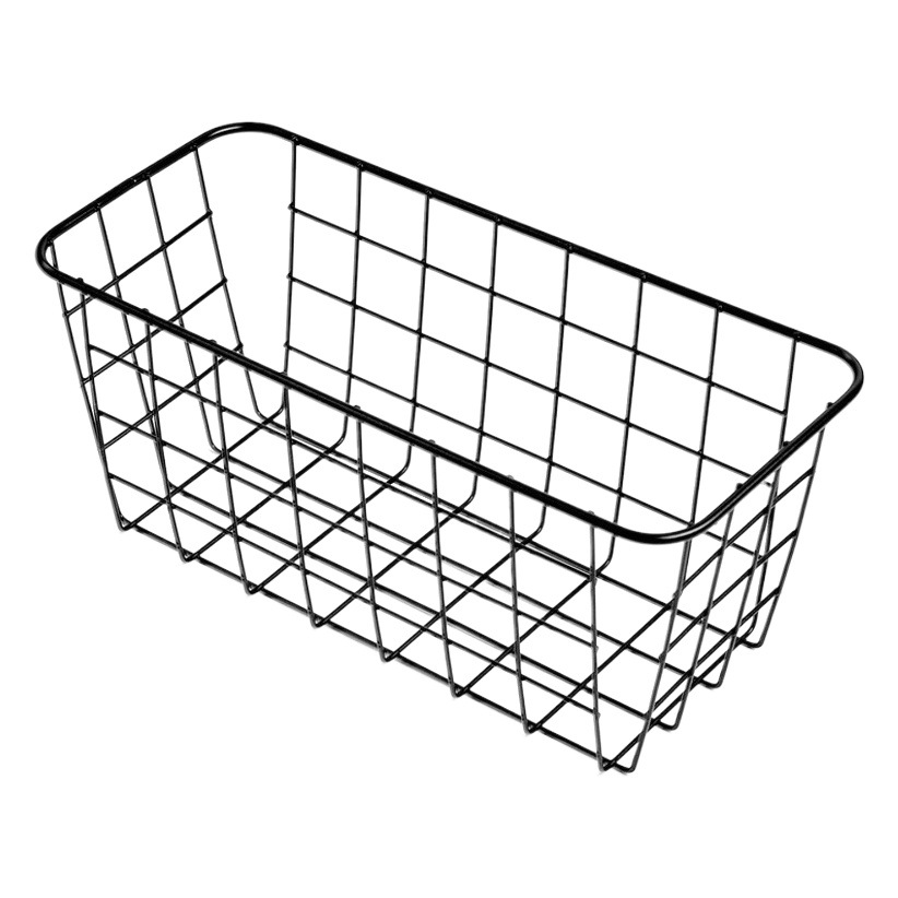 Cesta de almacenamiento de escritorio de hierro de comercio exterior para colgar en la pared cesta de flores Marco de hierro sin perforar cesta colgante de pared cesta rectangular estante de almacenamiento