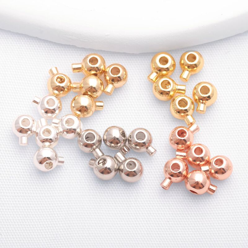 14K Gold-Filled Positioning Bead Necklace Clasp Snap DIY Bracelet End Clip Steel Wire Rope Fishing Line Positioning Clasp 14K Gold-Filled Positioning Bead Necklace Clasp Snap DIY Bracelet End Clip Steel Wire Rope Fishing Line Positioning Clasp