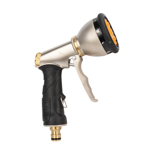 9-function all-metal multi-functional shower nozzle, high-pressure car washing and brushing water gun head for watering flowers and gardening water gun 9 functions
