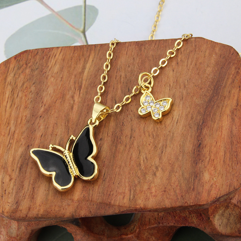 European and American Ins Cross-Border New Arrival Butterfly Necklace Womenu0027s Foreign Trade in S