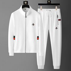 男士高尔夫男装高端立领运动服休闲套装春秋刺绣时尚新款两件套