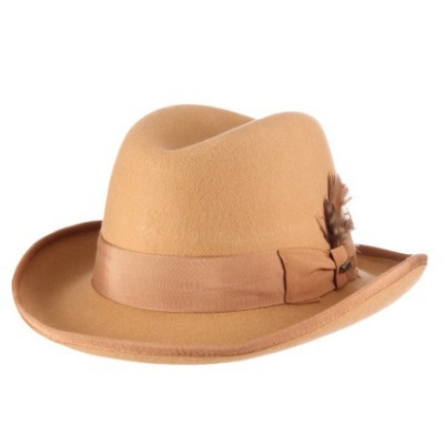 Hot selling British gentleman's pure wool bow, autumn and winter soft woolen hat, sheep felt top hat_voghion.com