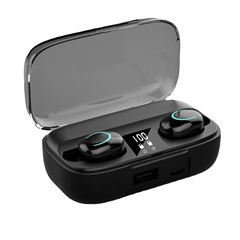 X10 Bluetoothイヤホン プライベートモデル 5.3 デジタルディスプレイ付き モバイルバッテリー搭載 インビジブルミニイヤホン ボタン式M10 ワイヤレスイヤホン