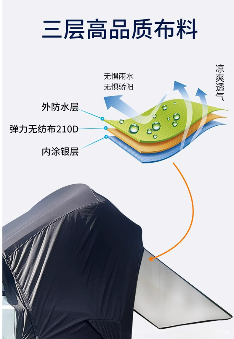 Model Y Tesla Special Rear Tent Mosquito-Proof Trunk Canopy Outdoor Camping Sunshade Rainproof