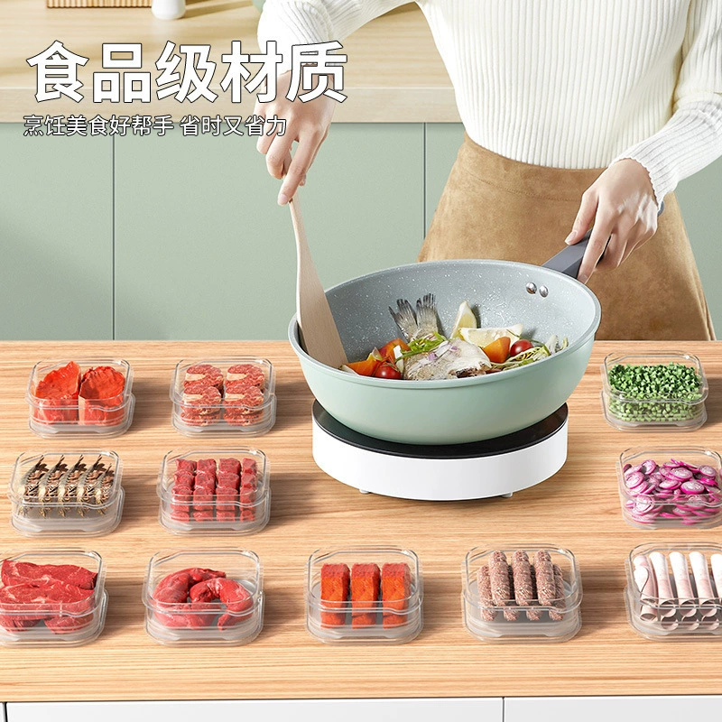 Food preservation box, 350/650 ml, stackable, microwave & freezer safe
