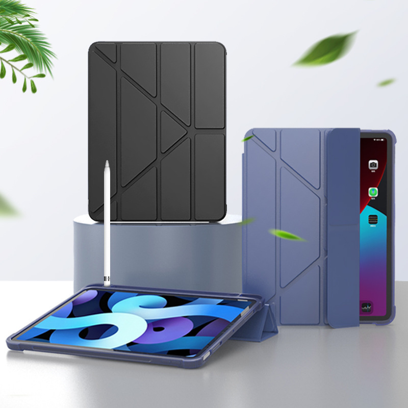 iPad Air4 Protective Case Pen Slot 10.2 Transformers 11inch Pen Slot Silicone Anti-Fall Case Pro12.9Air5