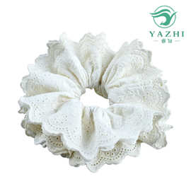 新款法式温柔大肠发圈女高级感全棉韩系皮筋发绳温柔头绳大号发饰