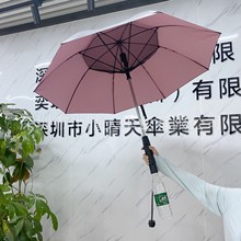 带风扇的伞喷水伞夏季防晒降温USB充电长柄现货代发工厂logo