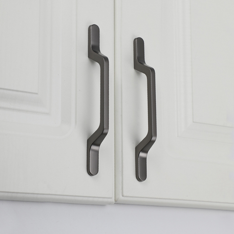 Nordic light luxury extended golden cabinet wardrobe handle gray shoe cabinet furniture small round single hole handle