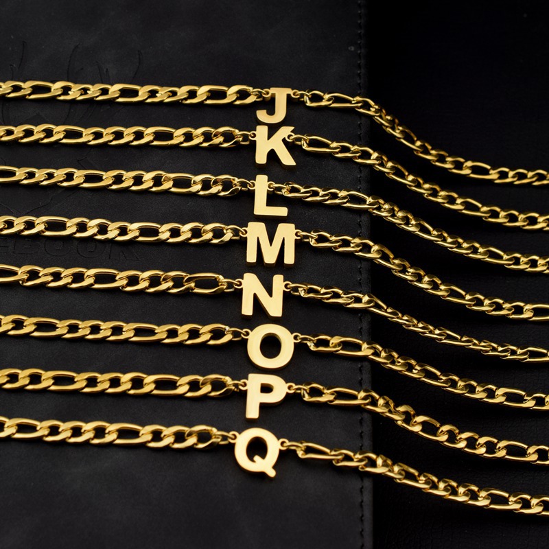 Men's Figaro Chain Necklace In Titanium Steel For Men_voghion.com