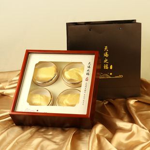 Bird's Nest Gift Box Empty Box High-End Cordyceps American Ginseng Specialty General Packaging Box Tonic Display Wooden Box Wholesale