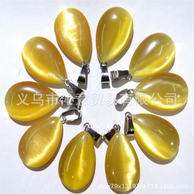 Transfronteriza AliExpress Venta caliente natural cristal ágata gema cristal plano colgante collar pendientes accesorios de la joyería