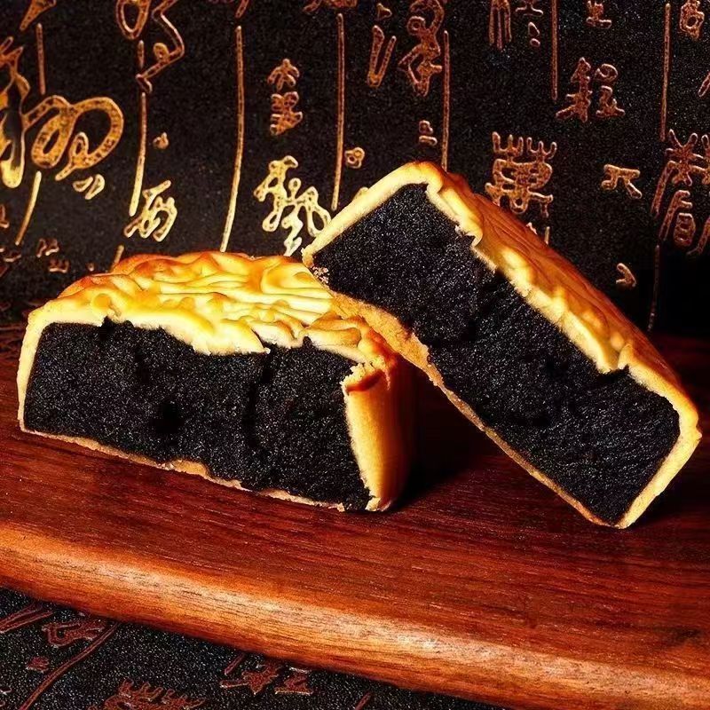 黑豆沙柴火黑豆沙月饼纯手工制作糕点茶点特产零食|undefined