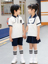 七派童小学生校服套装英伦风儿童班服夏装短袖T恤幼儿园教师园服