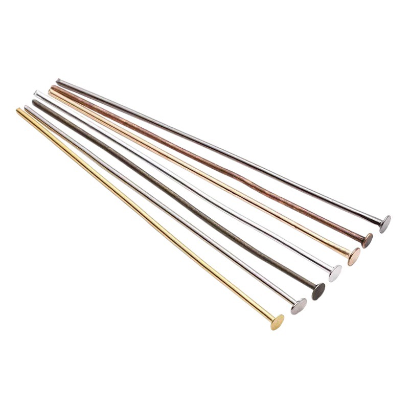 Stainless Steel Nine-character Pin Ball Pin T-shaped Pin Flat Head Earrings String Pin Switch Pin diy Jewelry Accessories