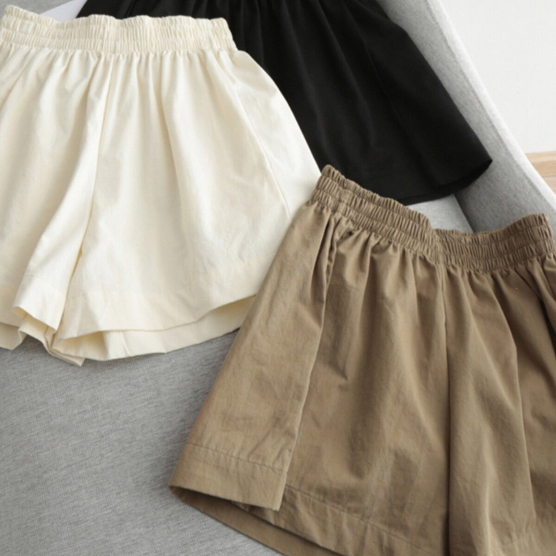 2026 New Elastic Waist Casual Shorts for Women, Summer Versatile Korean Style Sports Running Wide-Leg Hot Pants, Trendy on Instagram