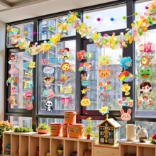 开学季装饰道具拉花彩带拉旗教室活动学校幼儿园班级氛围背景布置