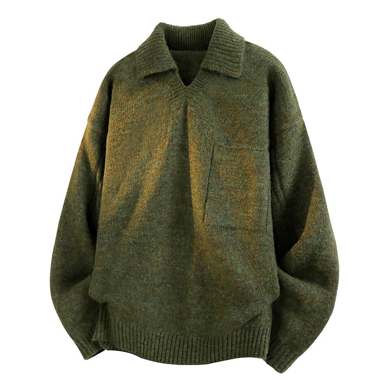 Oversize Forest Style Retro Lapel Versatile Knitwear for Men and Women, Lazy and Relaxed, Loose and Elegant Knitwear Oversize Forest Style Retro Lapel Versatile Knitwear for Men and Women, Lazy and Relaxed, Loose and Elegant Knitwear