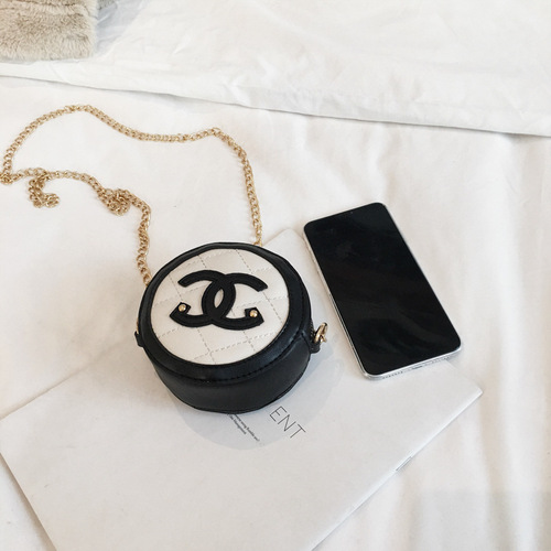 Children's Backpack  New Korean Style Crossbody Bag Girl's Little Chanel Style Letter Chain Single Shoulder Bag Children's Pocket Wallet