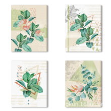 跨境热销几何植物数码帆布画 样板间酒店装饰画客厅卧室玄关实物