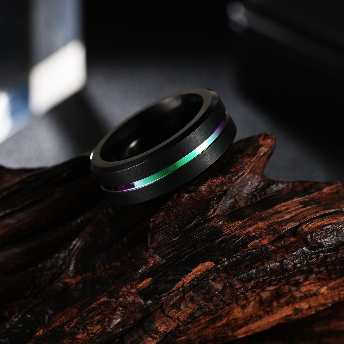 14g Weight Vacuum Plating Gold Plating Process Fashion Circle 304 Stainless Steel No Inlaid Gold Plated Men'S