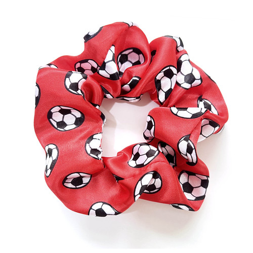 Amazon satin football hair tie large intestine hair rope European and American simple headband elastic band elastic fabric women's hair tie