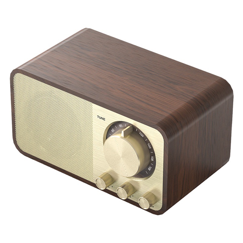 Nueva jy66 retro Bluetooth altavoz de madera clásica radio subwoofer tarjeta retro pequeño ESTÉREO