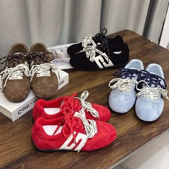 牛皮版~真皮复古德训鞋女2025爆款鞋子女鞋秋季运动休闲阿甘鞋女