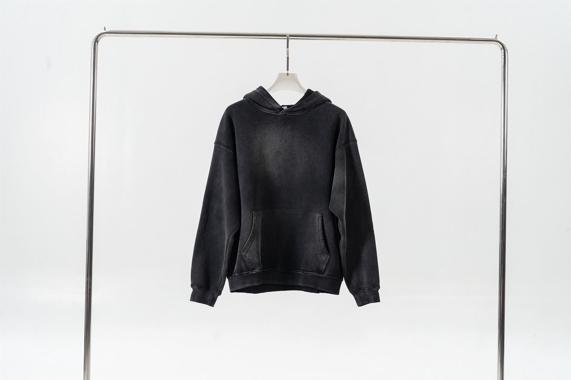 Herrenbekleidung High Street Fashion Marke Schwergewicht alt gewaschen plus samtgesprühter Affen-Kapuzenpullover_voghion.com