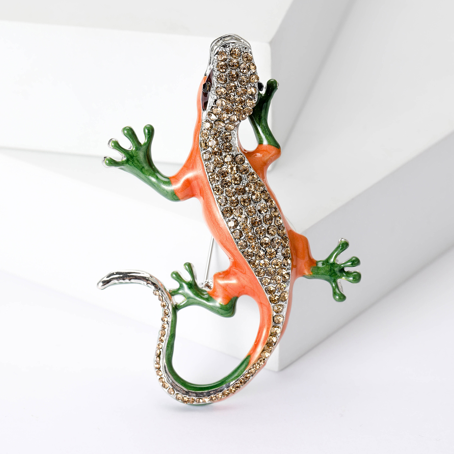 Retro Lizard Alloy Enamel Women's Brooches display picture 4