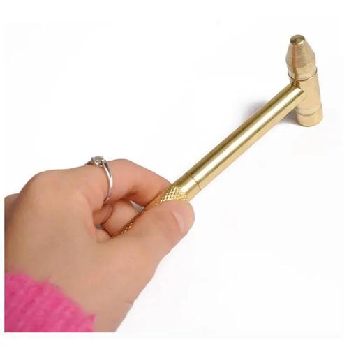 Factory wholesale 6-in-1 multi-function hammer screwdriver mini copper hammer household small mallet small hammer copper-plated