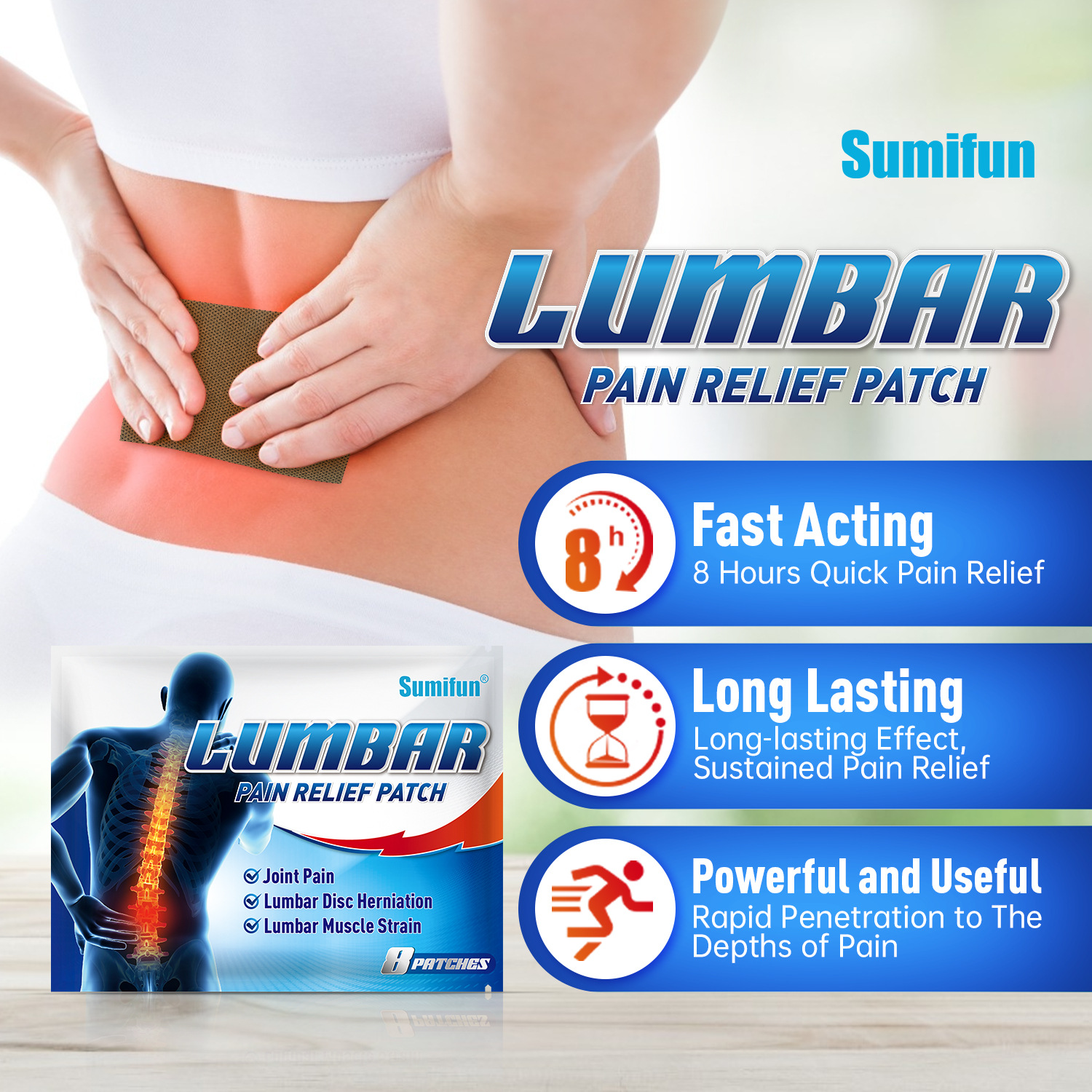 for Sumifun ointment muscle strain care, lumbar spine patch 8 patches/bag K10901           es/bag_voghion.com