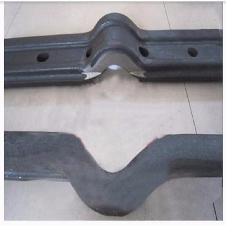 Q235B 12KG riel de acero de doble agujero placa de presión de riel de cauda de pez especial tamaño completo