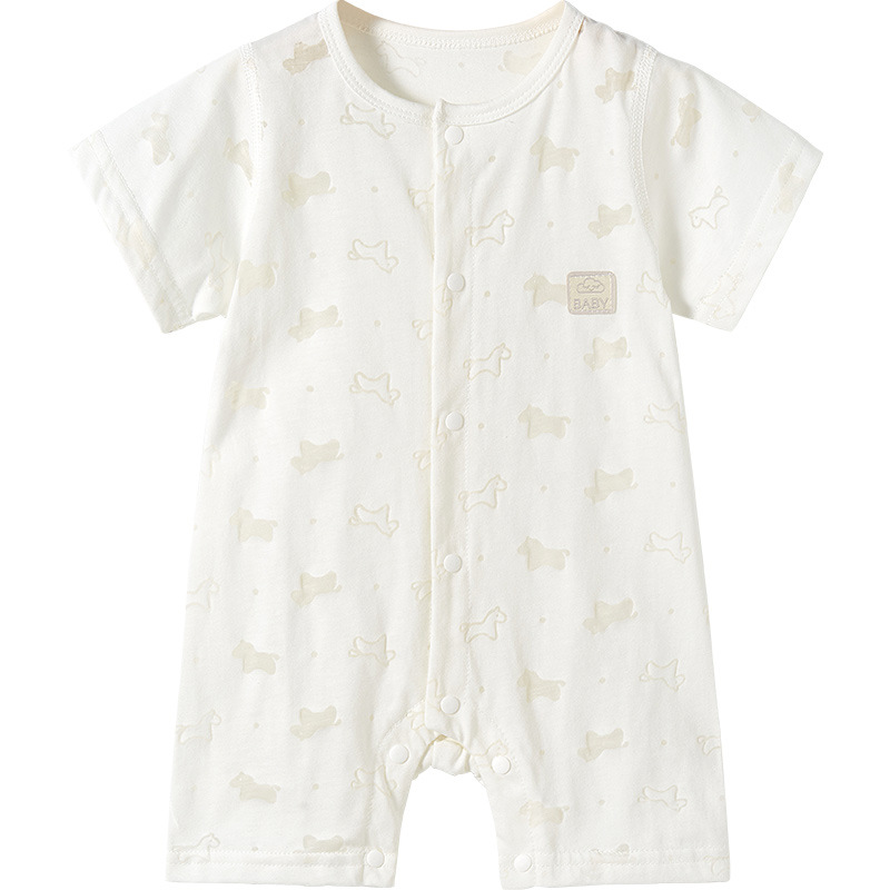 Ropa de bebé de una pieza, ropa de verano para recién nacidos, pijamas de manga corta para hombres y mujeres, mampara delgada con aire acondicionado, ropa de verano para bebés