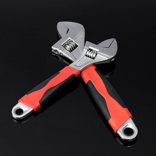Manufacturer wholesale open-ended adjustable wrench with handle adjustable wrench auto repair machine pipe repair multi-functional adjustable wrench tool
