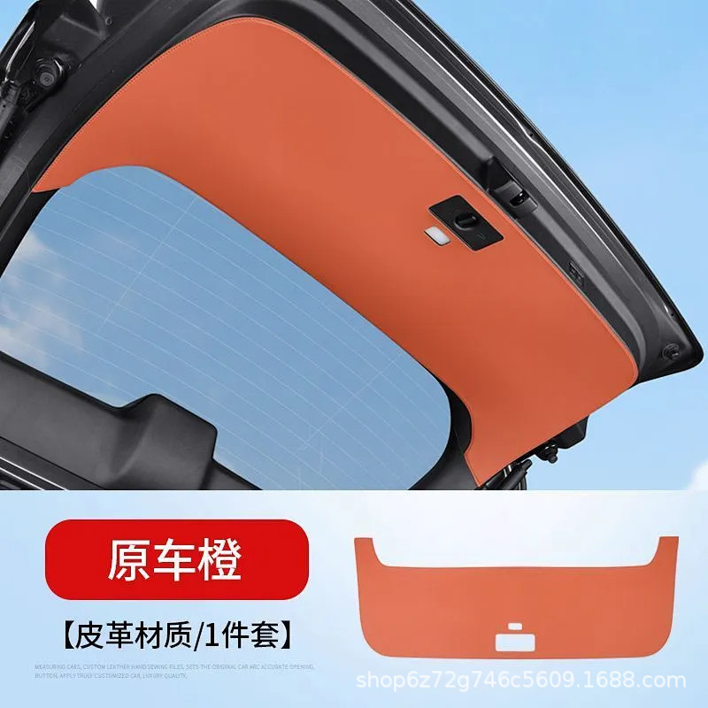 Li Auto Li Auto L6 L7 L8 L9 Trunk Anti-Kick Mat Protector Accessories (Chair back anti-kick pad) - l6-second-generation-thickened-trunk-protector-original-orange