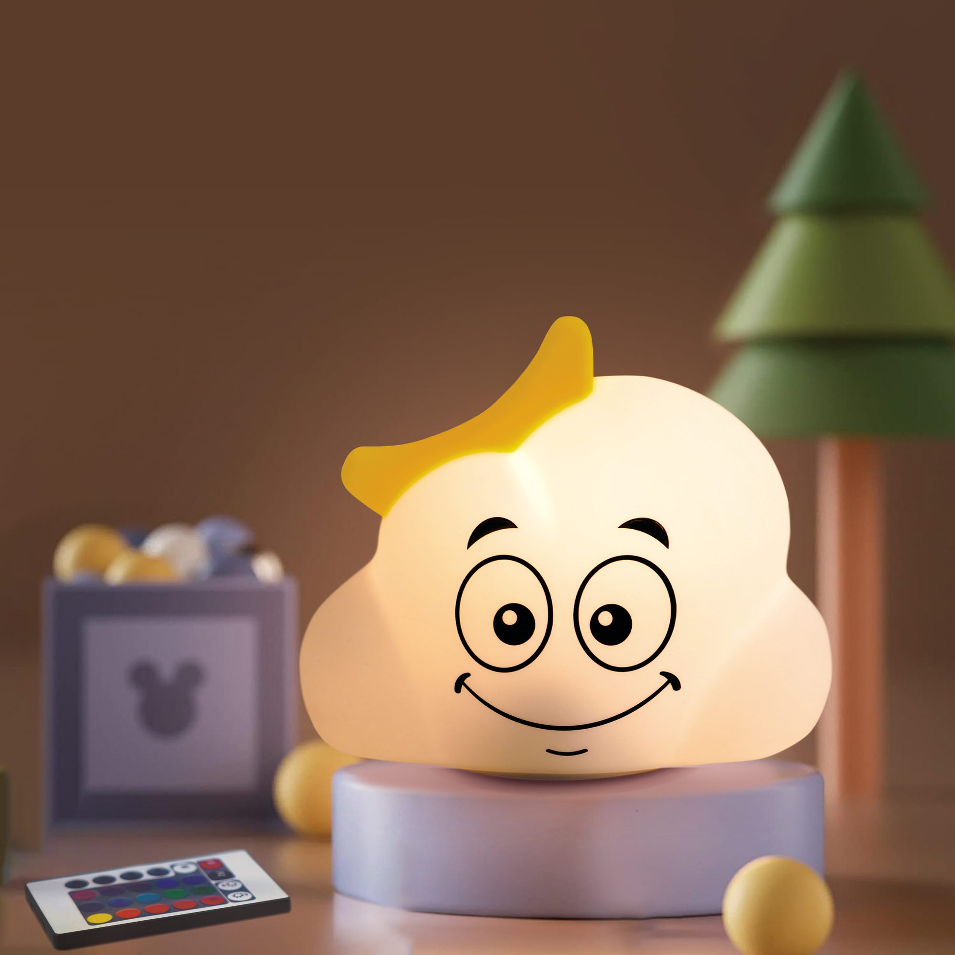 Lámpara de silicona con luz nocturna para niños, luz ambiental navideña, lámpara de noche con dibujos animados de animales, personalizable.